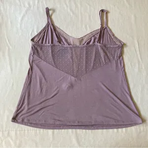 Victoria's Secret Mauve Camisole with Sheer Polka Dot Lace thumbnail 4