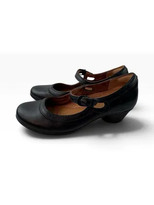 -Cobb Hill Laurel Mary Jane Womens Heels 9 Black Leather Comfort Soft Shoe thumbnail 3