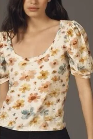 Anthropologie Multicolor Floral Blouse thumbnail 1