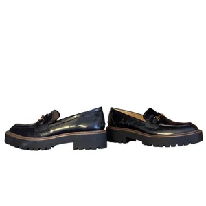 Sam Edelman sz 9 Women Laurs Leather Chunky Slip On Loafers Academia Retro Work thumbnail 9