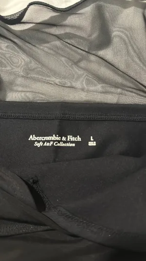 Abercrombie Black Tank with attached mesh top thumbnail 5