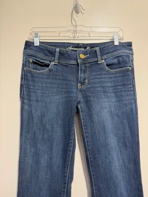 American Eagle Slim Boot Stretch Jeans Regular Dark Wash  Size 8 thumbnail 4