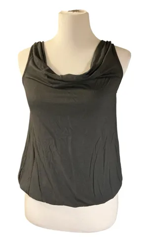 Ann Taylor LOFT Black Cowl Neck Zip-Back Tank Top - Women's Size Small thumbnail 1