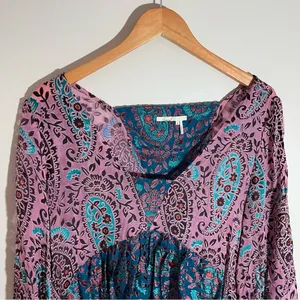 Anthropologie Valo Velvet Burnout Paisley Blouse thumbnail 5