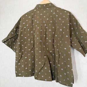 REI Co-op Women’s Trailsmith Button Down Shirt Shortsleeve Printed in Green L thumbnail 5