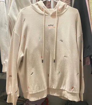 Sapient cream hoodie with small embroidered graphics thumbnail 1