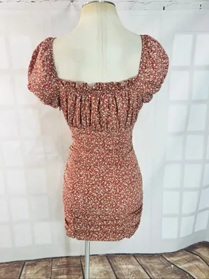 Lulus Pink Reason to Be Dusty Floral Print Off-the-Shoulder Mini Dress Size XS thumbnail 6