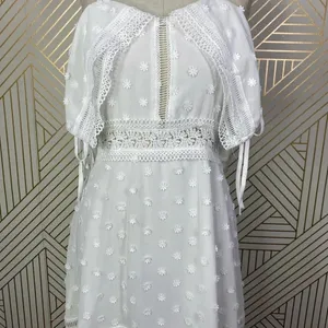 Lioness Cross Back Layered Folk Midaxi Dress in White Boho‎ Size US Small thumbnail 4