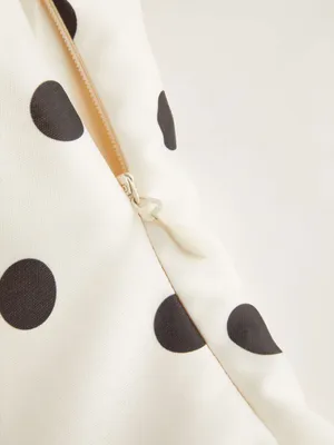 Cider Sculptural Bandeau Polka Dot Maxi Dress NWT Cream Black Size Small thumbnail 13