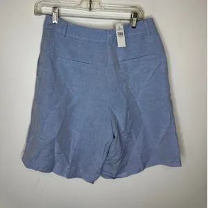 Ann Taylor Womens Light Blue Linen Pleated Shorts Size 2 New thumbnail 6