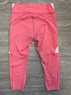 Outdoor Voices two-tone, cropped leggings featuring a distinct pink and light pink colorblock thumbnail 7