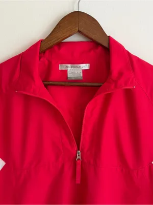 Vintage 2008 Nike Golf NikeFIT Storm Windbreaker Pullover Jacket Red White M thumbnail 2