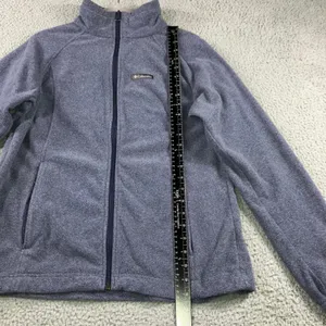 Columbia Fleece Jacket Women Large Benton Springs Full‎ Zip Blue Mock Neck Soft thumbnail 5