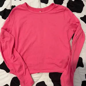Hollister Hot Pink Ribbed Long Sleeve thumbnail 1
