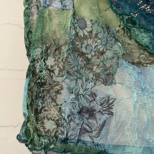 Mistress Rocks tube top NEW Teal and Green Lace large lined thumbnail 4
