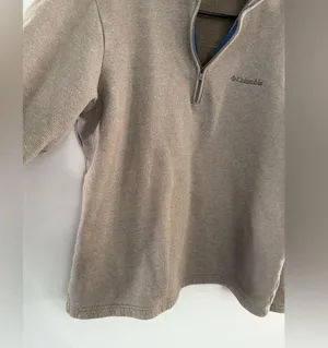 Columbia Outdoor Quarter Zip Pullover Sweatshirt Brown Size S M Unisex thumbnail 4