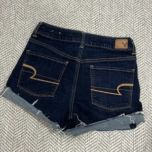 American Eagle Outfitters Women's Dark Blue Denim Shorts thumbnail 7