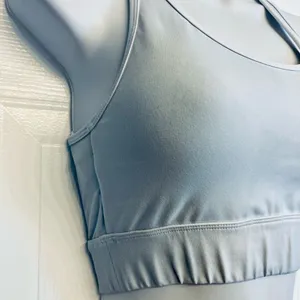 NVGTN Sports Bra‎ Women XS Light Blue Keyhole Racerback Activewear thumbnail 3