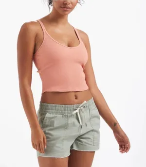 Vuori Ribbed Crop Tank Size Small thumbnail 1
