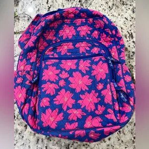 Vera Bradley Women's Signature Cotton Campus Tech Backpack, Art Poppies thumbnail 1