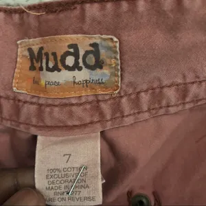 Y2K 2000s Mudd Micro Mini Baddie Hot Girl Low Rise Khaki Pinkish Brown Booty Shorts #fairy #grunge #gorpcore Size 7/8/M-Measurement in pics thumbnail 3