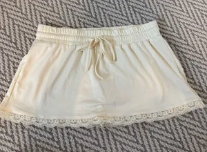 Cream mini skirt White Size M thumbnail 1