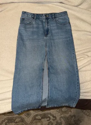 Free people denim skirt thumbnail 1