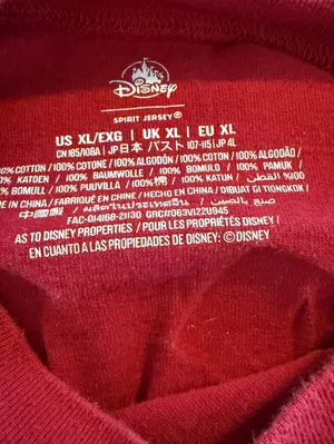 Disney Spirit Jersey Disneyland Limited Edition Christmas Time Snacks Treats XL thumbnail 11