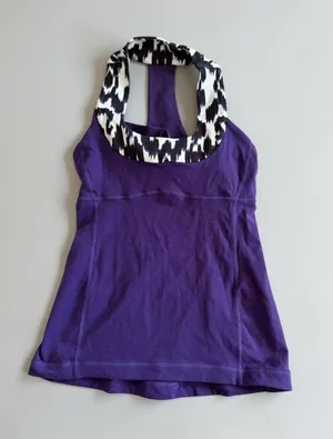 LULULEMON Purple Animal Print Tank Top Size 4 thumbnail 1