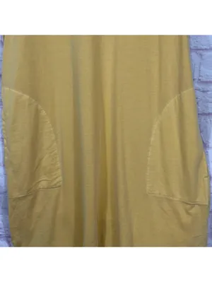Old Navy Women’s Yellow Sleeveless Pocket Dress Size Large 100% Cotton thumbnail 3
