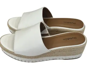 Style & Co Hayes Wedge Sandals Women's 9 jute rope cushioned comfort slip on thumbnail 1