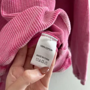 Seaside Pink Corded Crewneck Sweatshirt thumbnail 6