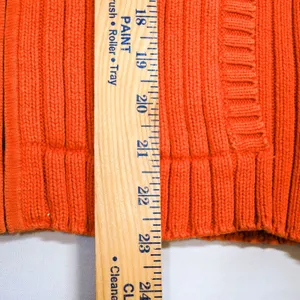 Lauren Ralph Lauren Vest Womens Large Orange Cotton Ribbed Full Zip Mock Neck thumbnail 8