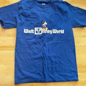 Disney Walt Disney World Blue Short Sleeve Shirt Women’s Small thumbnail 1