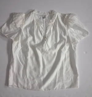 Current Air White Ruffle Flutter Sleeve Blouse Size M thumbnail 1