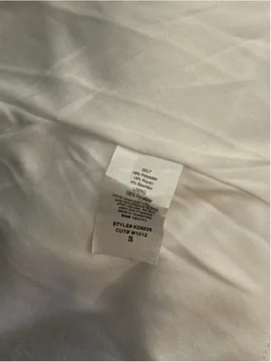 NEW LE LIS short sleeve collared midi dress in ivory S NWT thumbnail 5