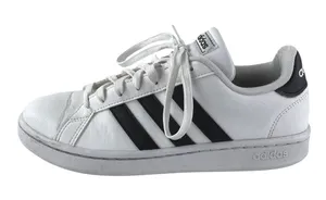 Adidas Grand Court Women's White Leather Lace Up Low Top Sneakers Shoes Size 8.5 thumbnail 1