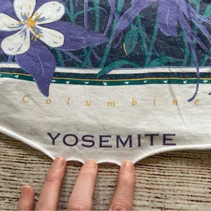 Vintage 90s Yosemite Columbine Cropped Top Womens Large Anvil‎ USA National Park thumbnail 3