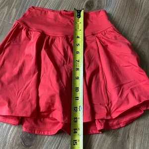 Gilly Hicks Go Energize Skort XS Coral Red High Rise Tennis Athletic Skirt thumbnail 7
