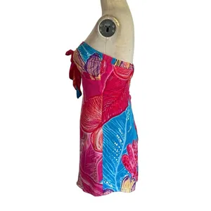 Rococo Sand Mini Dress in Pink XSmall New Womens Strapless Tropical thumbnail 6