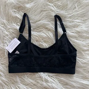Auden Lace Lightly Lined Scoop Neck Bralette Black Size Medium thumbnail 5