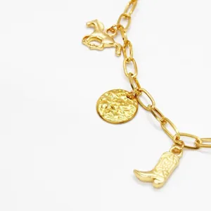 Gold Western Charm Necklace thumbnail 2