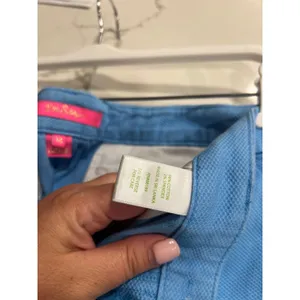 Lilly Pulitzer Adie Ruffle Pocket Textured‎ Stretch Shorts Crew Blue Size 14 thumbnail 5
