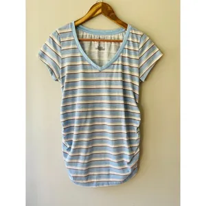 a:Glow‎ Maternity Sz M Pullover V Neck Stretch Tee Shirt Blouse thumbnail 2
