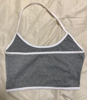 Halter Crop Top Gray thumbnail 3
