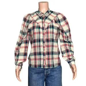 SÉZANE Doria Shirt, San Francisco Check, FR34/US2 thumbnail 5