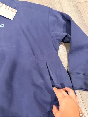 WILO Wellness Club Navy Hoodie with Light Blue Back Graphic thumbnail 9