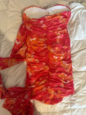 Hello Molly Orange Floral Mini Dress thumbnail 5