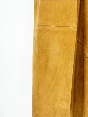 Coldwater Creek 100% Leather‎ Open Front Jacket Women's S Tan Western Boho thumbnail 7