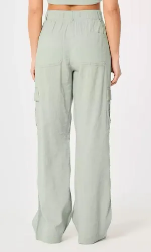 Hollister Linen Blend Cargo Pants thumbnail 4